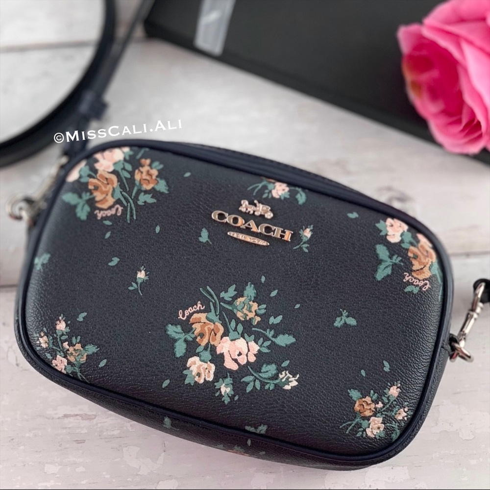 NWT COACH Rose Bouquet Convertible Belt Bag + Card Case Set - Picture 3 of 16